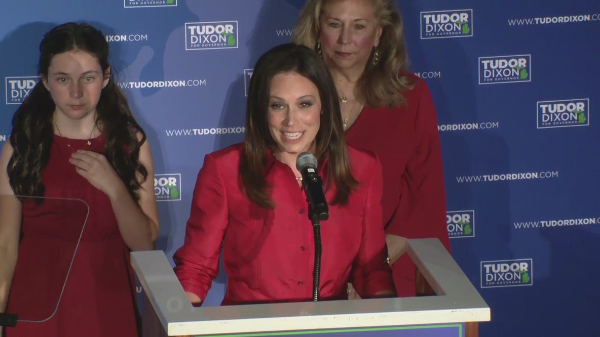 Tudor Dixon victory speech after winning GOP Primary in gubernatorial race
